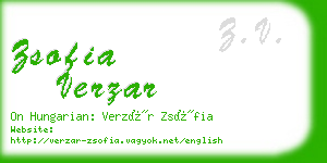 zsofia verzar business card